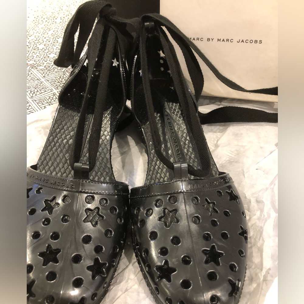 Marc Jacobs rubber espadrill, star cut-outs, size 38, brand new in box!